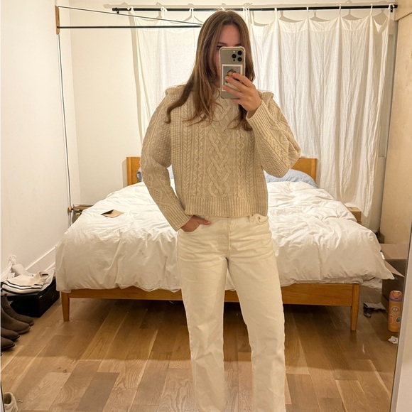 Isabel étoile Marat Cream Cable Knit Sweater - Picture 1 of 10